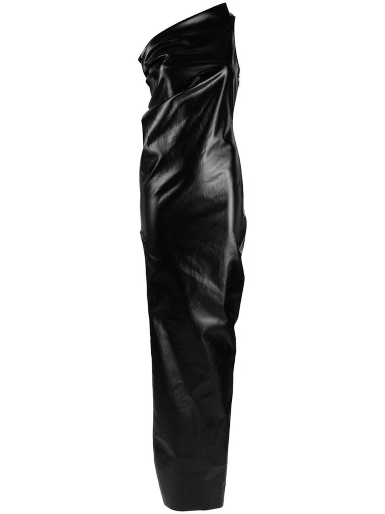 Black Athena One-shoulder Gown