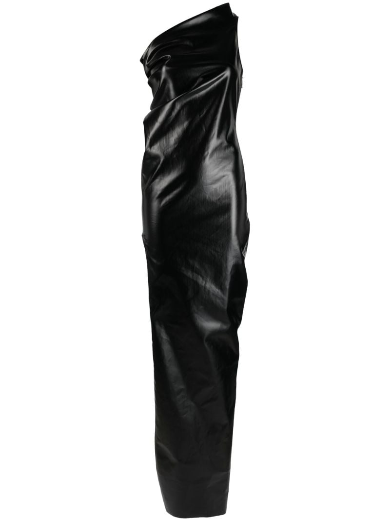 Black Athena One-shoulder Gown