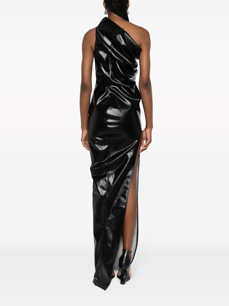 Black Athena One-shoulder Gown