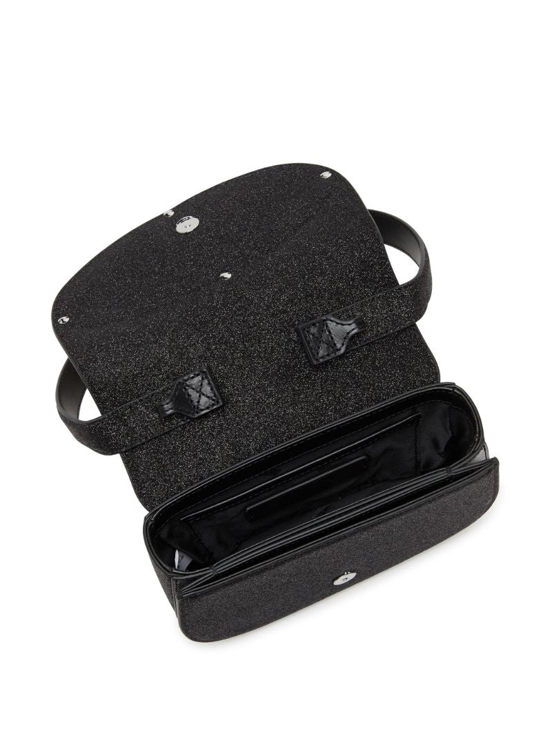 Black 1dr Glitter Shoulder Bag