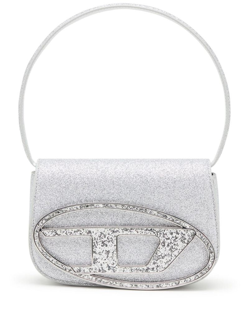 Silver 1dr Glitter Shoulder Bag
