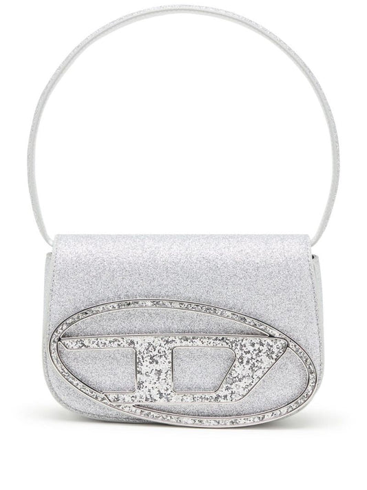 Silver 1dr Glitter Shoulder Bag