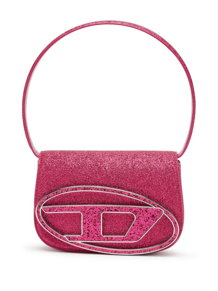 Pink 1dr Glitter Shoulder Bag