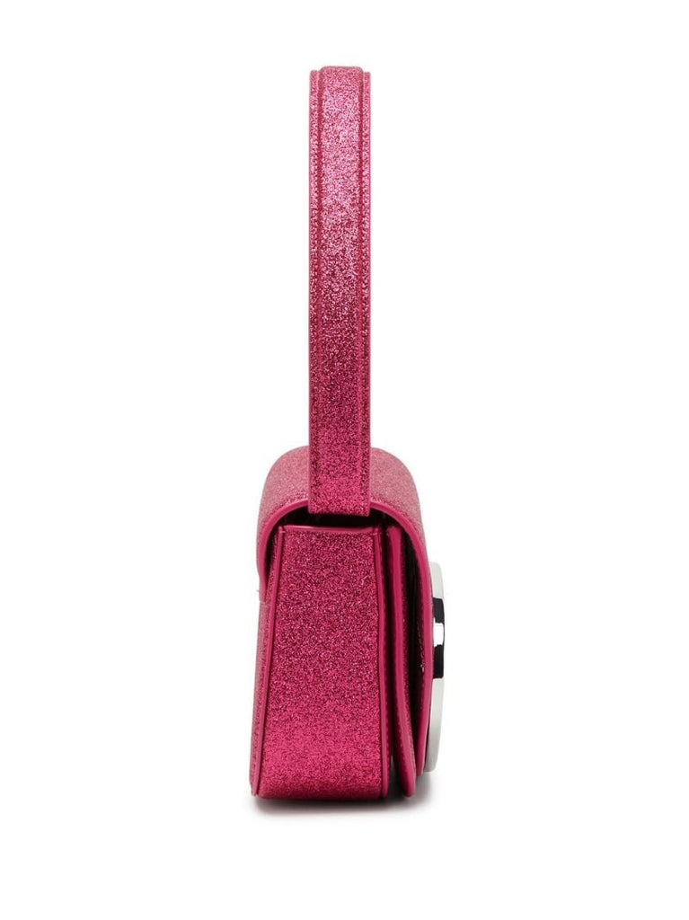 Pink 1dr Glitter Shoulder Bag