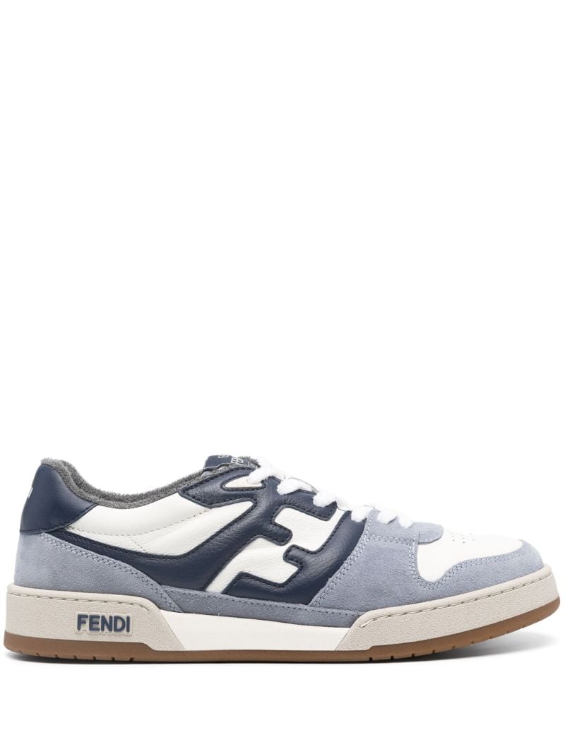 Blue Match Leather Sneakers