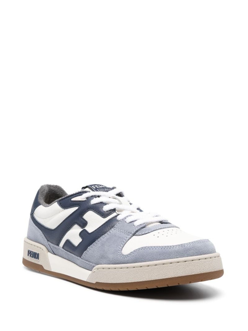 Blue Match Leather Sneakers