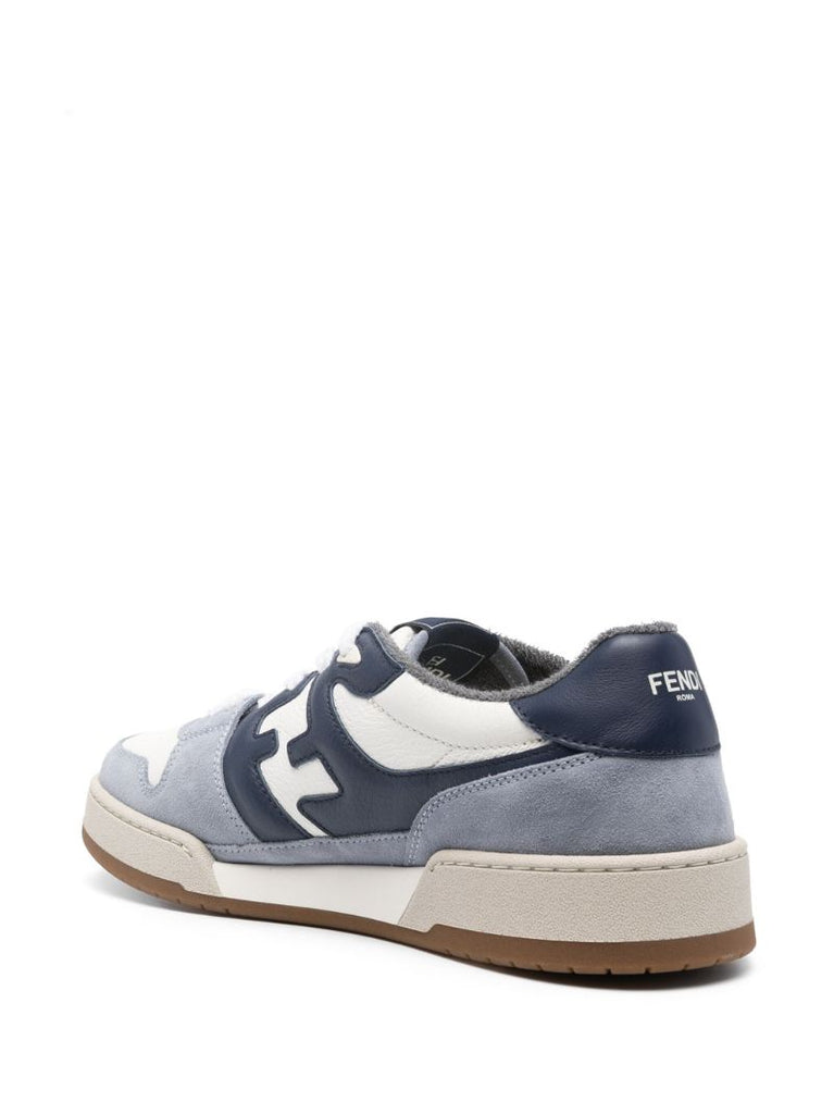 Blue Match Leather Sneakers