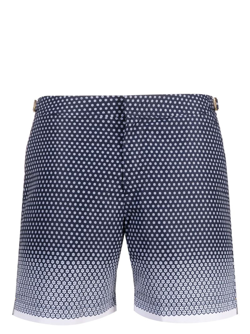 Blue Bulldog Floral Swim Shorts