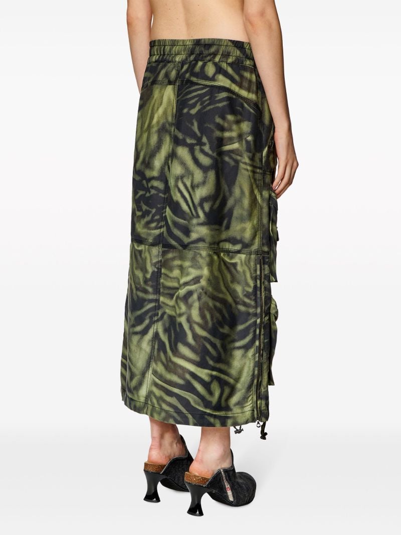 Green O-mirtow Abstract-print Skirt