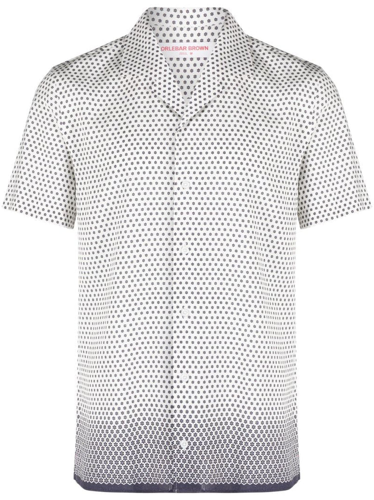 White Hibbert OmbrÃ_x0083_Â© Floral-print Shirt