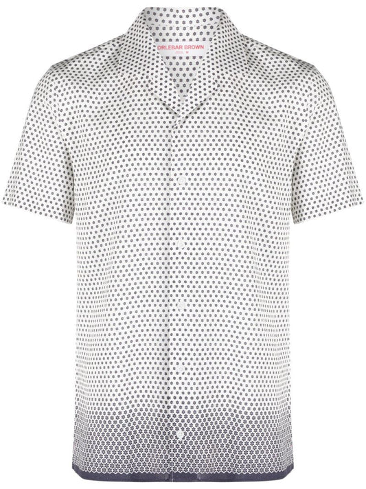 White Hibbert OmbrÃ_x0083_Â© Floral-print Shirt