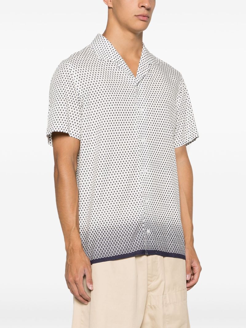 White Hibbert OmbrÃ_x0083_Â© Floral-print Shirt