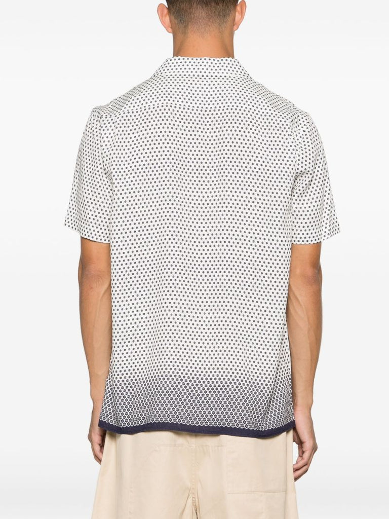 White Hibbert OmbrÃ_x0083_Â© Floral-print Shirt
