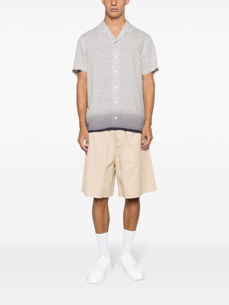 White Hibbert OmbrÃ_x0083_Â© Floral-print Shirt