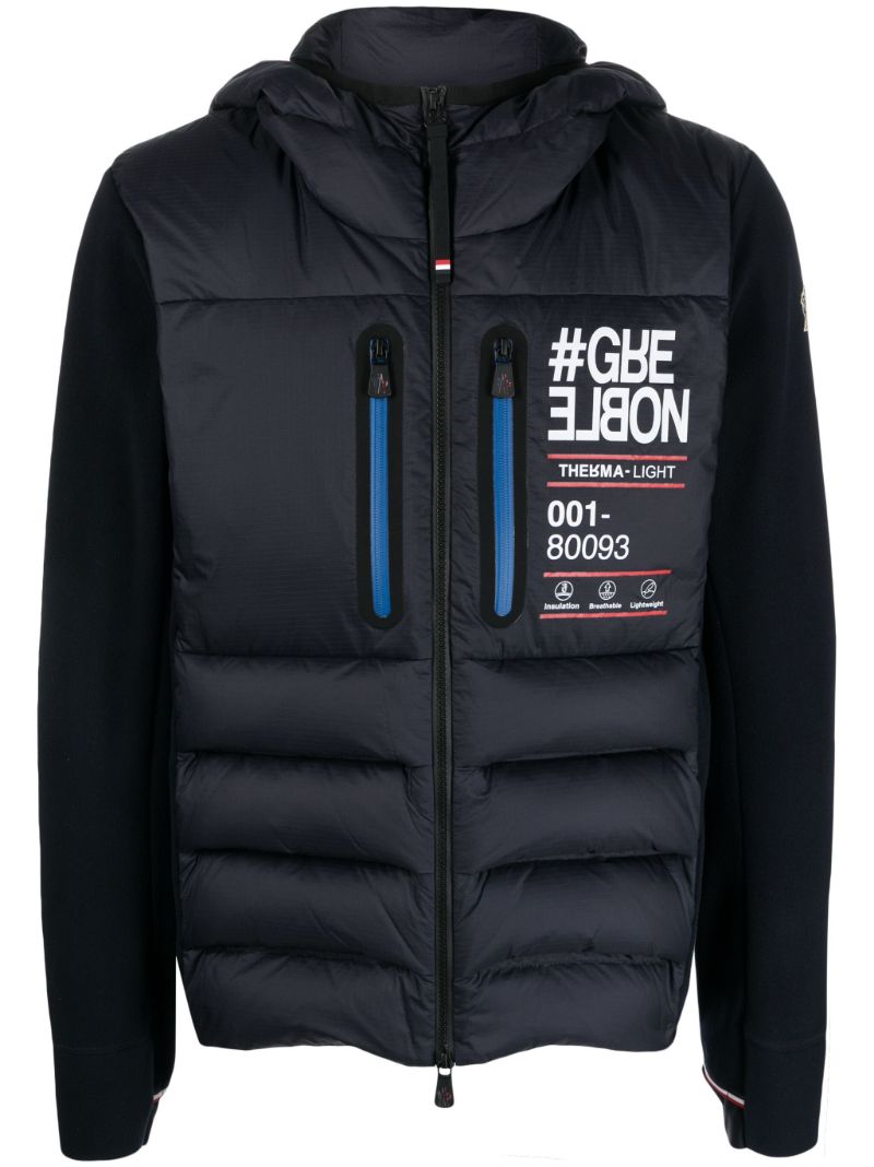 Blue Hooded Padded Jacket