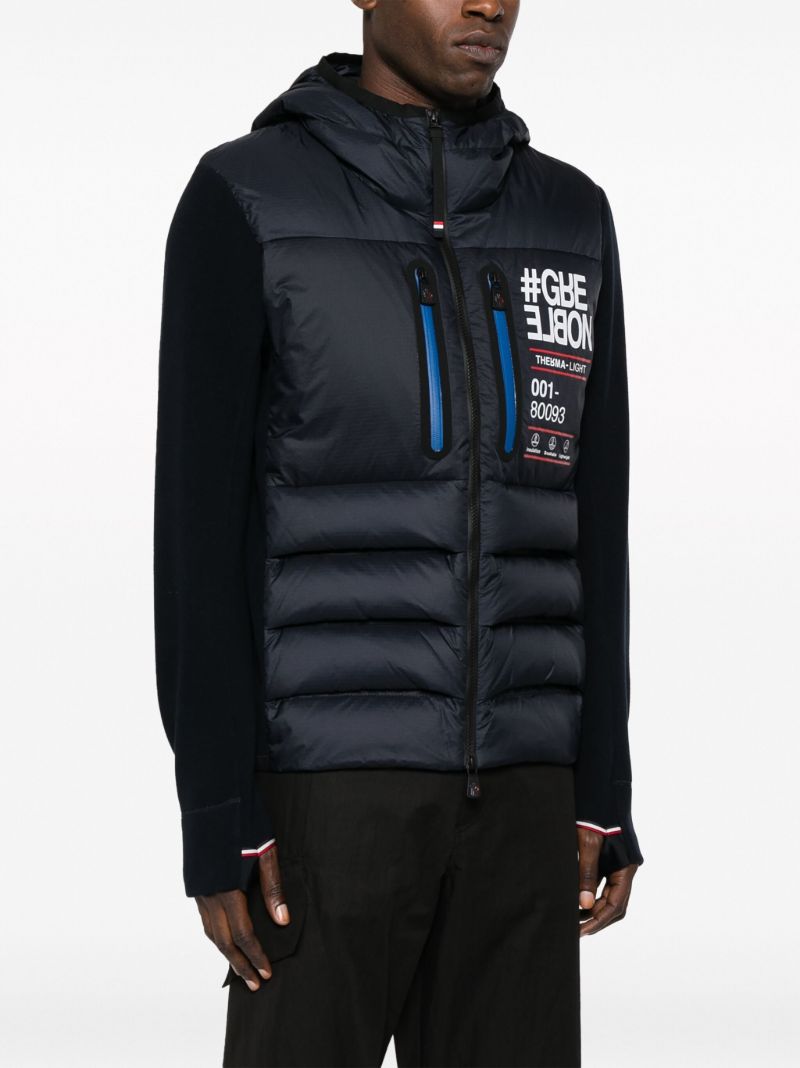 Blue Hooded Padded Jacket