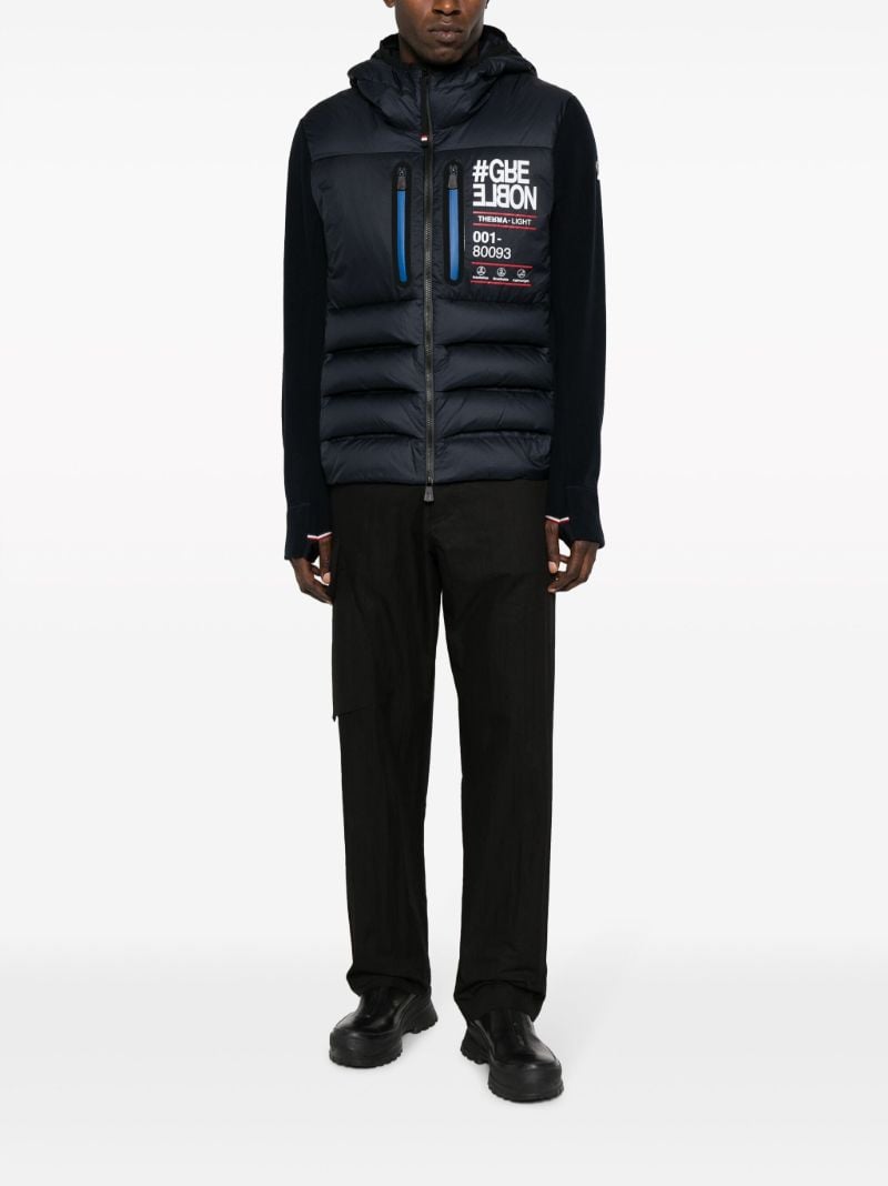 Blue Hooded Padded Jacket