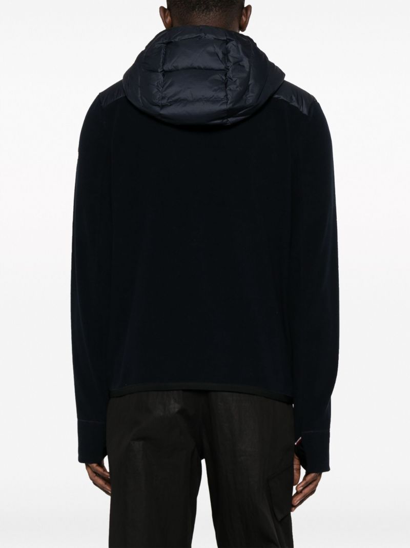 Blue Hooded Padded Jacket