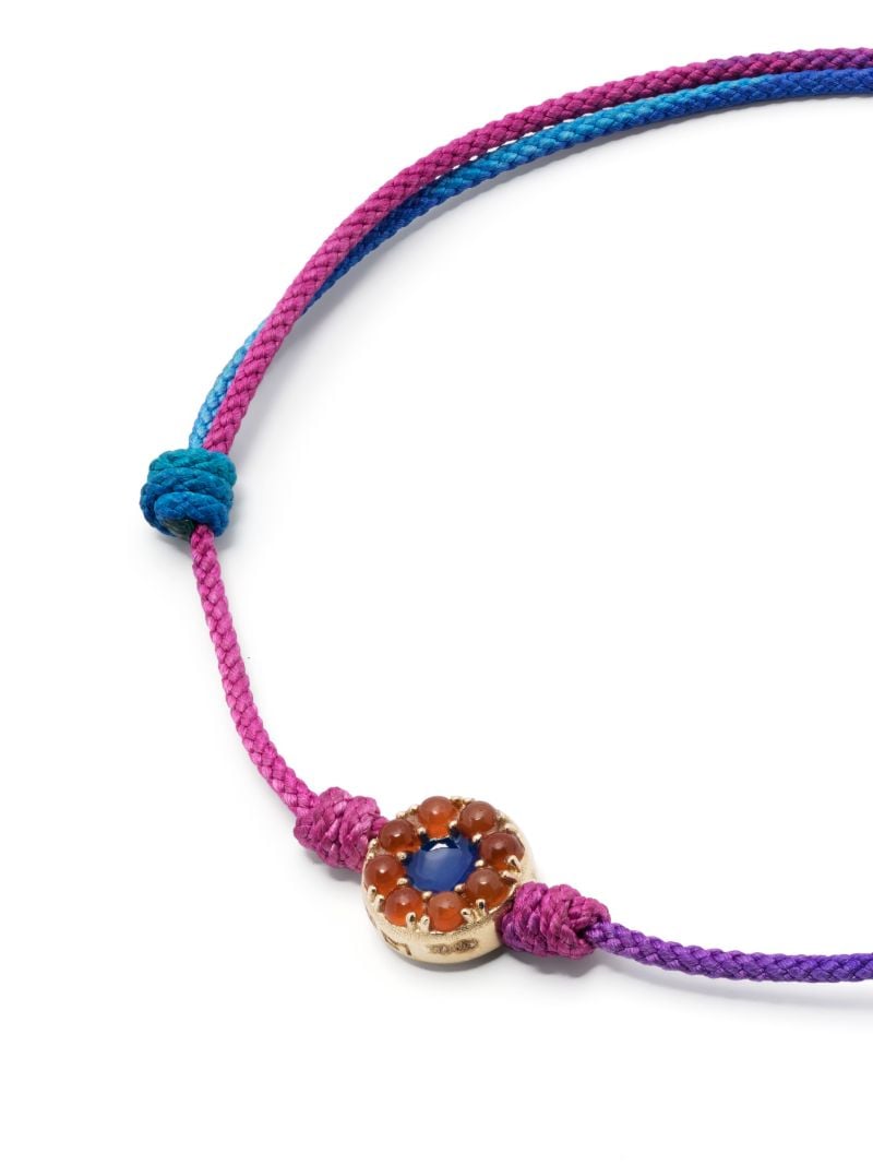 14k Yellow Gold Evil Eye Cord Bracelet