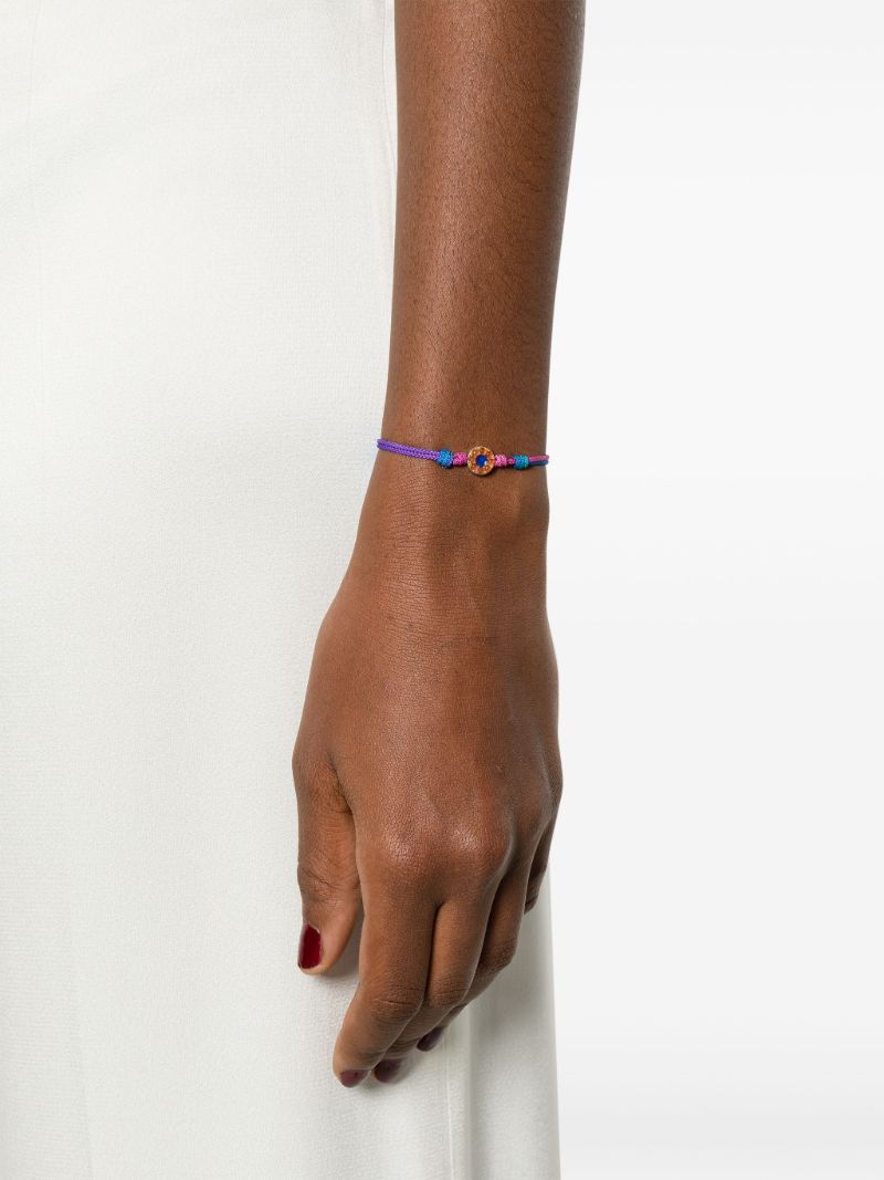 14k Yellow Gold Evil Eye Cord Bracelet