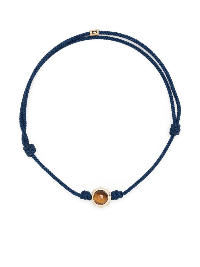 14k Yellow Gold Rotary Cord Gemstone Bracelet