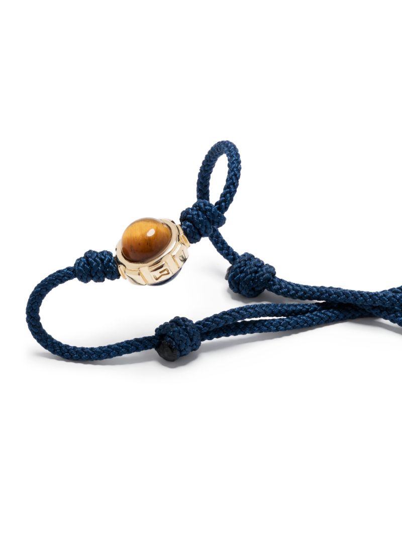 14k Yellow Gold Rotary Cord Gemstone Bracelet