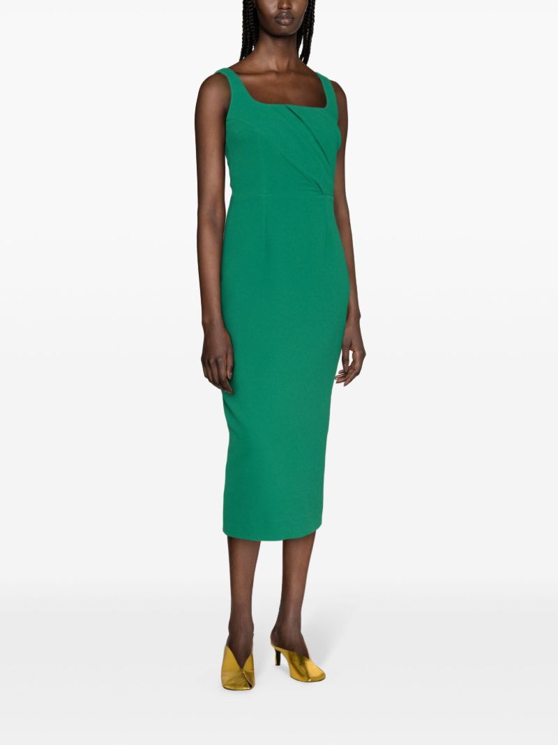 Green Arina Sleeveless Midi Dress