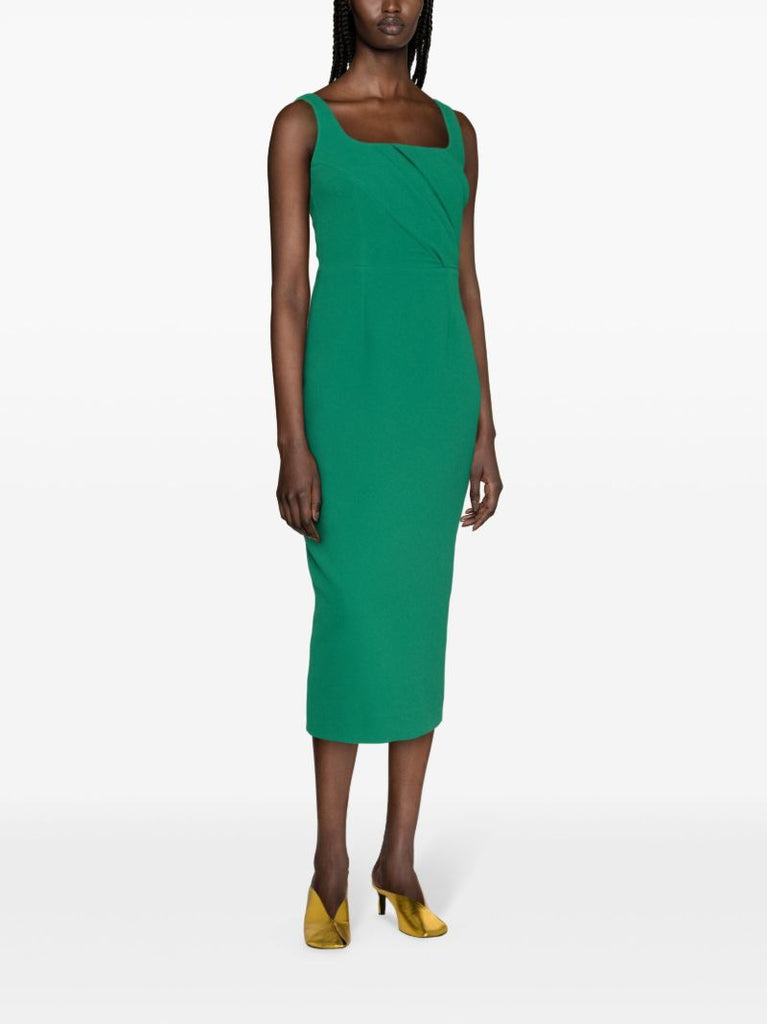 Green Arina Sleeveless Midi Dress