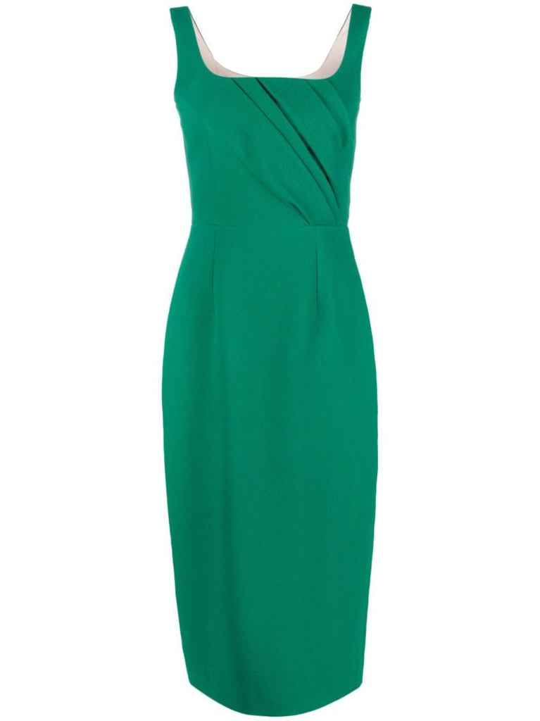 Green Arina Sleeveless Midi Dress