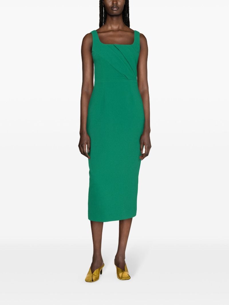 Green Arina Sleeveless Midi Dress