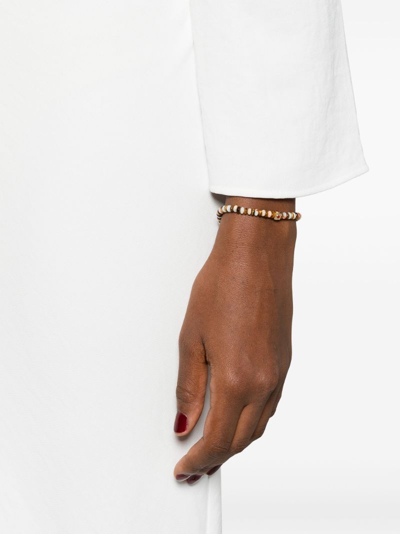 14k Yellow Gold Small Lego Cube Beaded Bracelet