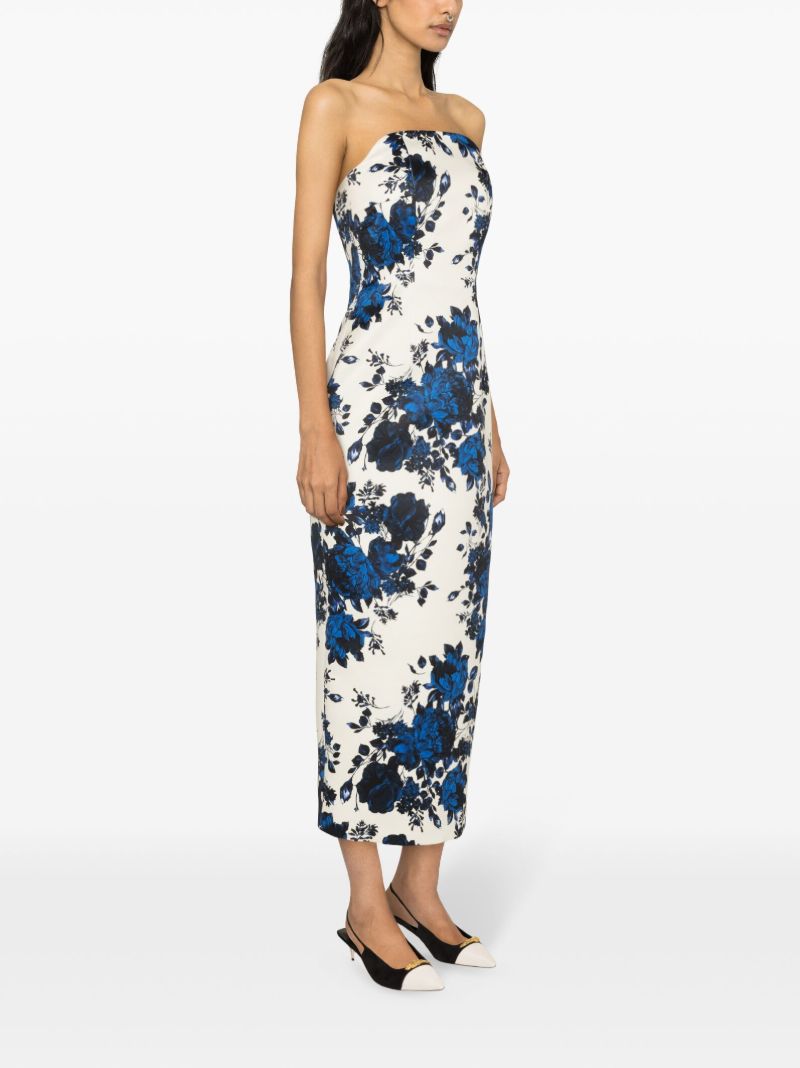 White Yulie Floral-print Dress