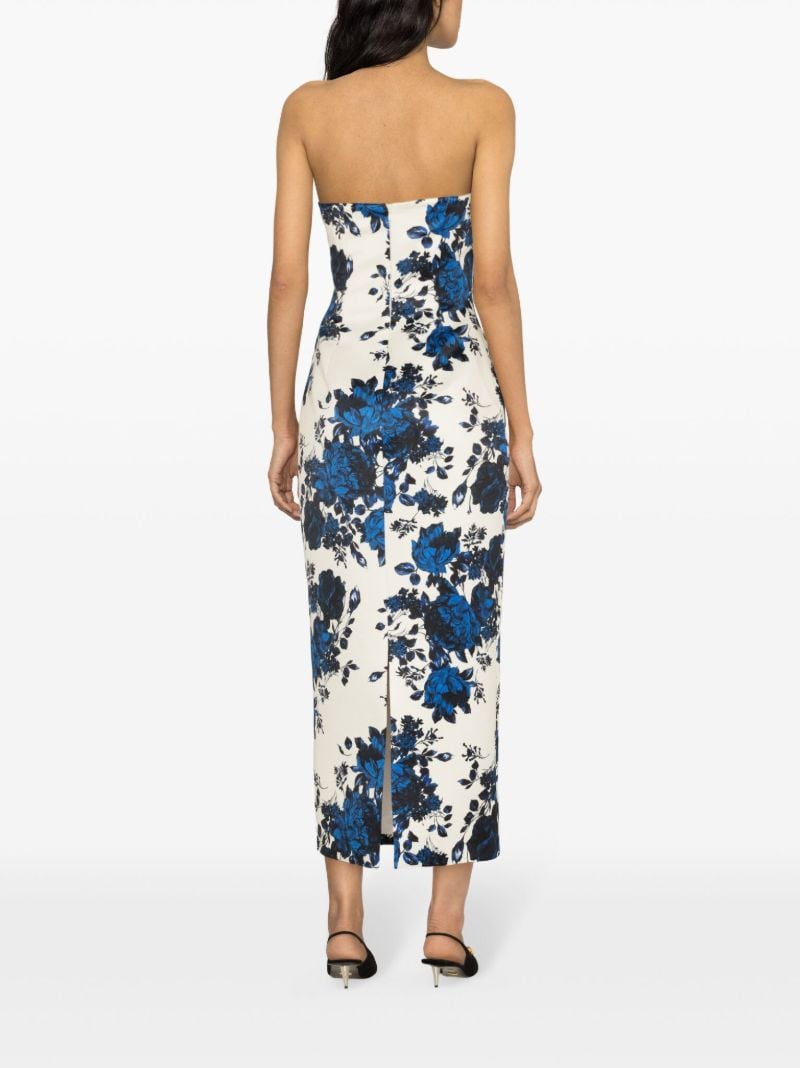 White Yulie Floral-print Dress