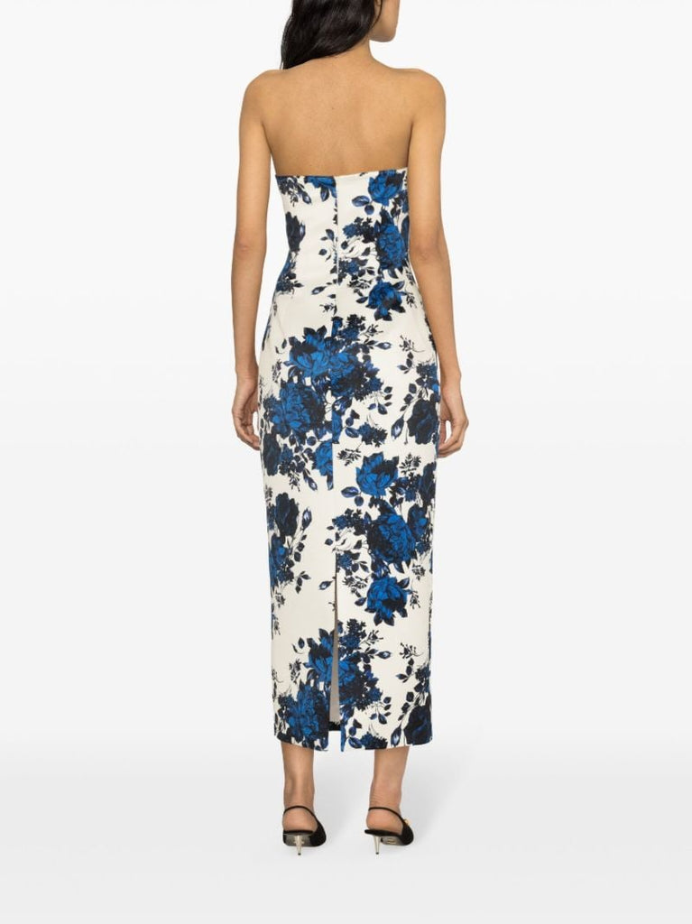 White Yulie Floral-print Dress