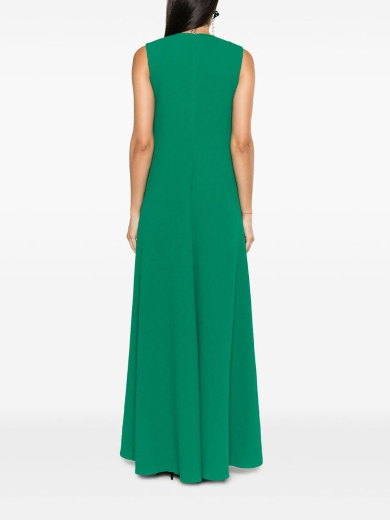 Green Aliza Crepe Wide-leg Jumpsuit