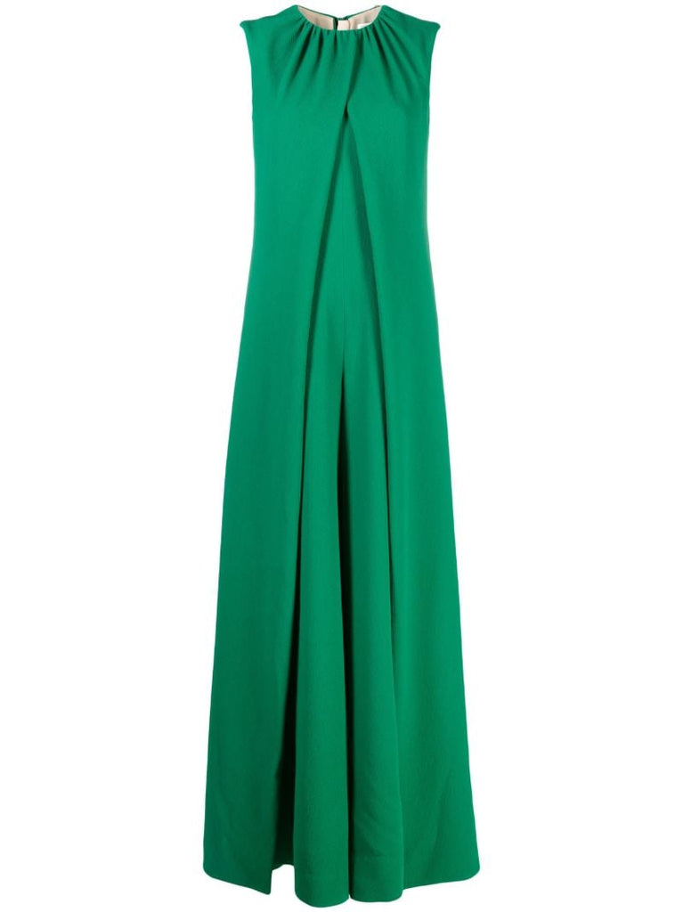 Green Aliza Crepe Wide-leg Jumpsuit