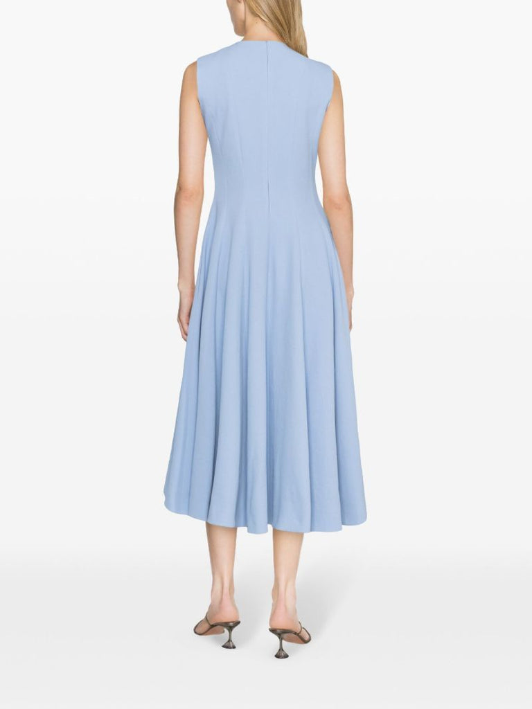 Blue Marlen Crepe Midi Dress