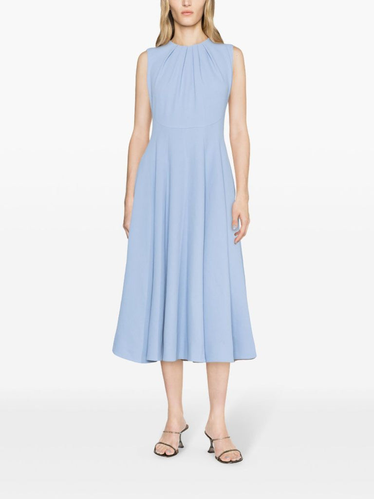 Blue Marlen Crepe Midi Dress