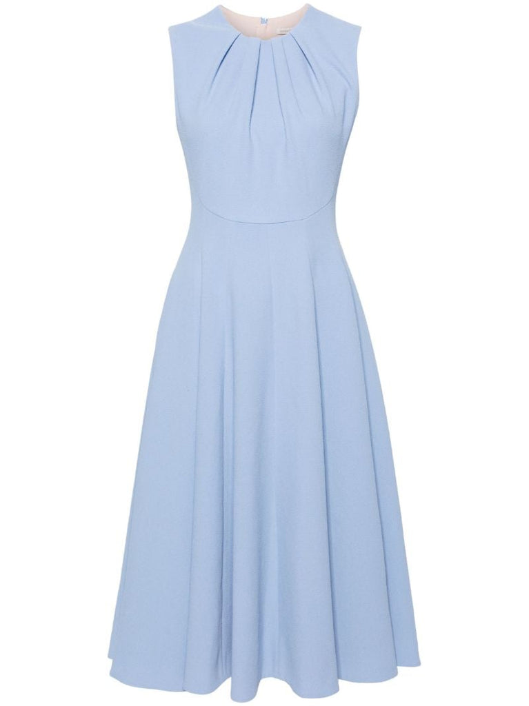Blue Marlen Crepe Midi Dress