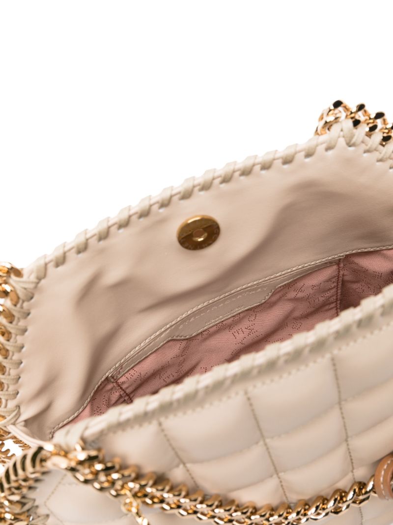 Neutral Falabella Mini Quilted Cross Body Bag
