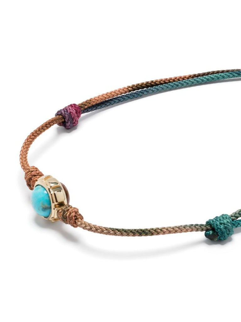 14k Yellow Gold Rotary Cord Gemstone Bracelet