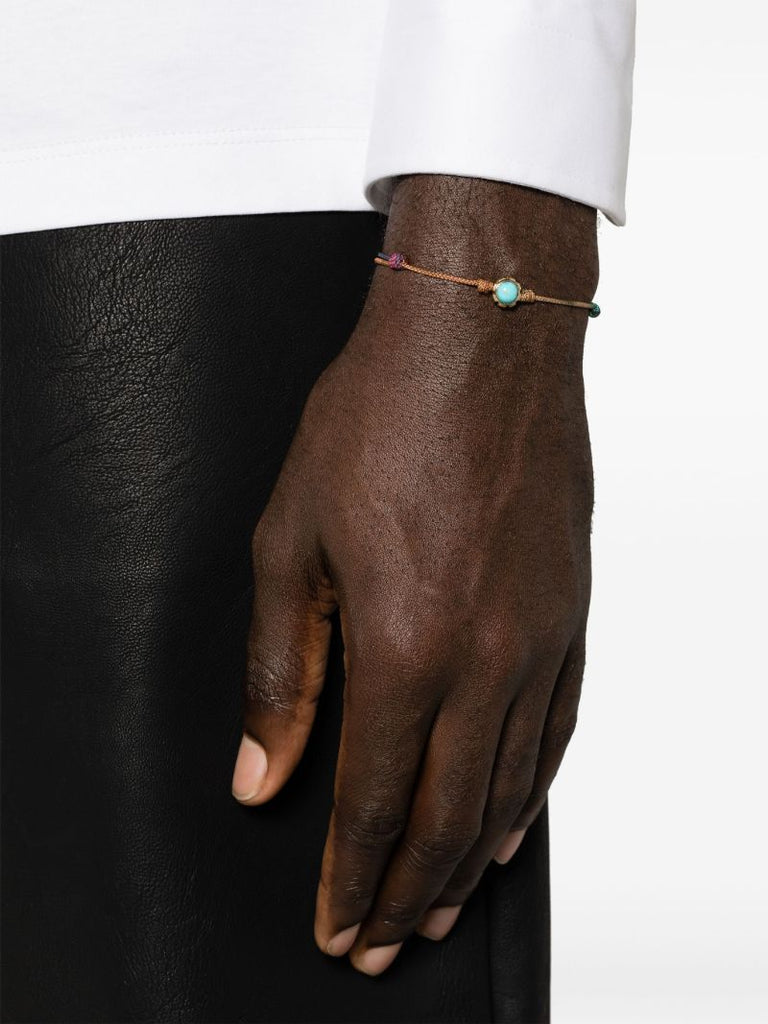 14k Yellow Gold Rotary Cord Gemstone Bracelet