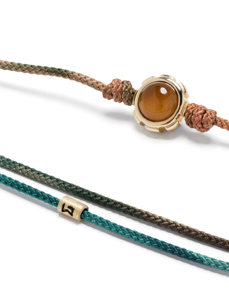 14k Yellow Gold Rotary Cord Gemstone Bracelet
