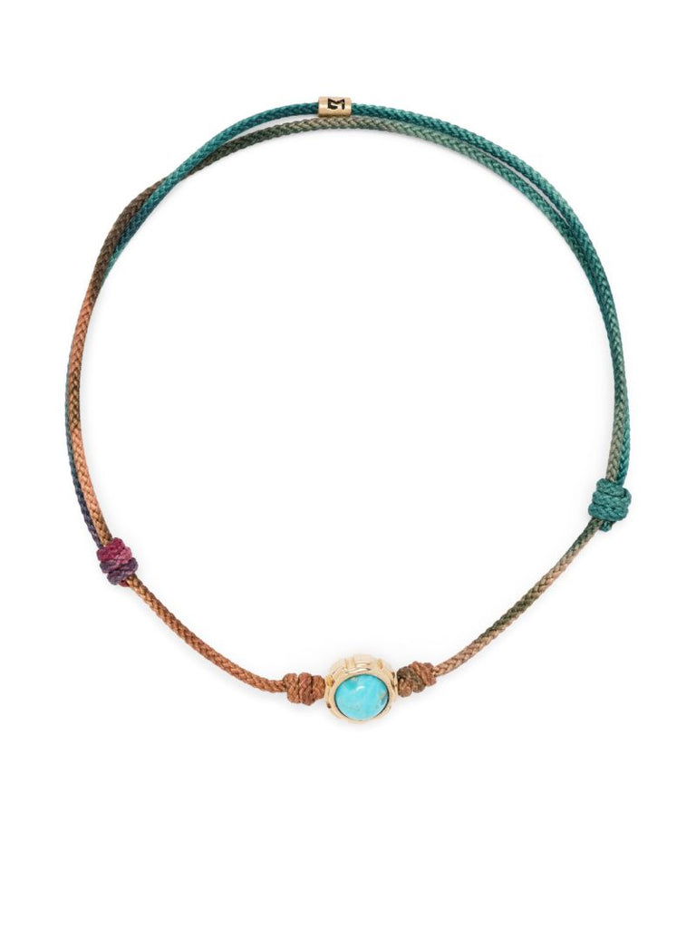 14k Yellow Gold Rotary Cord Gemstone Bracelet