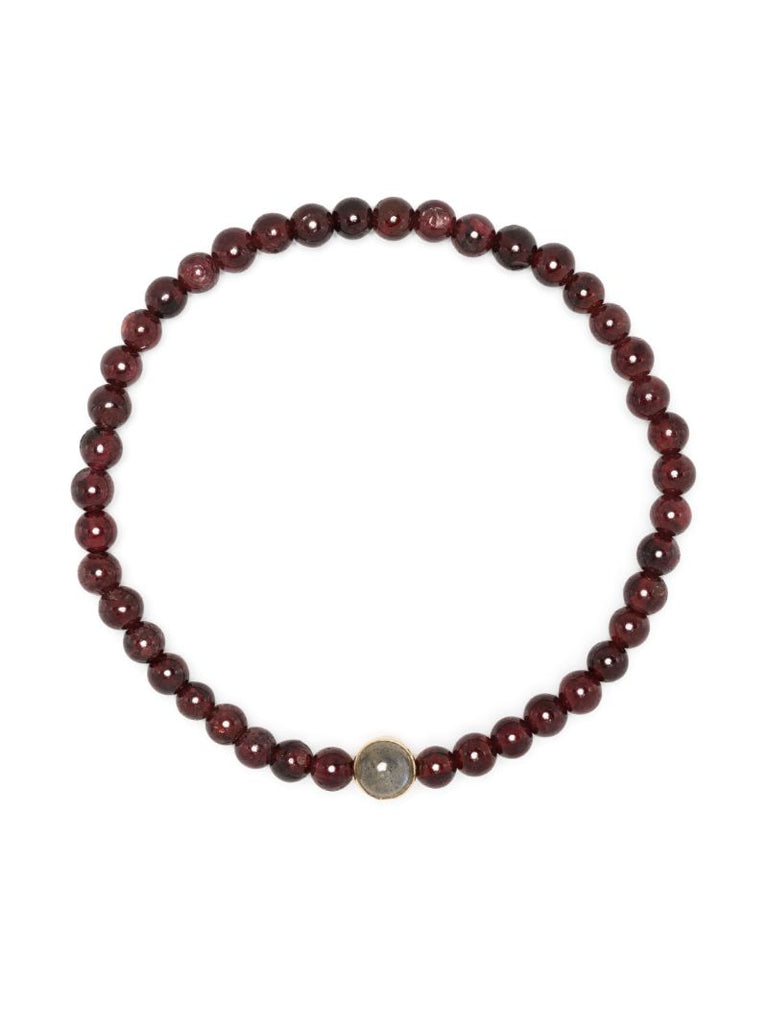 14k Yellow Gold Diamond Gemstone Beaded Bracelet