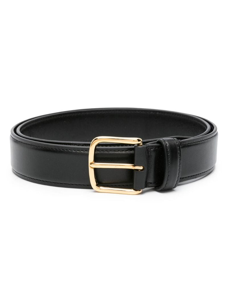 Black Classic Leather Belt