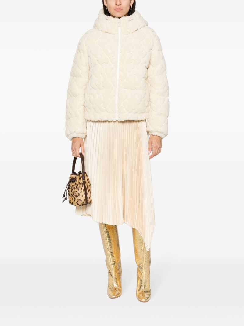 Neutral Ff-pattern Fleece Ski Jacket