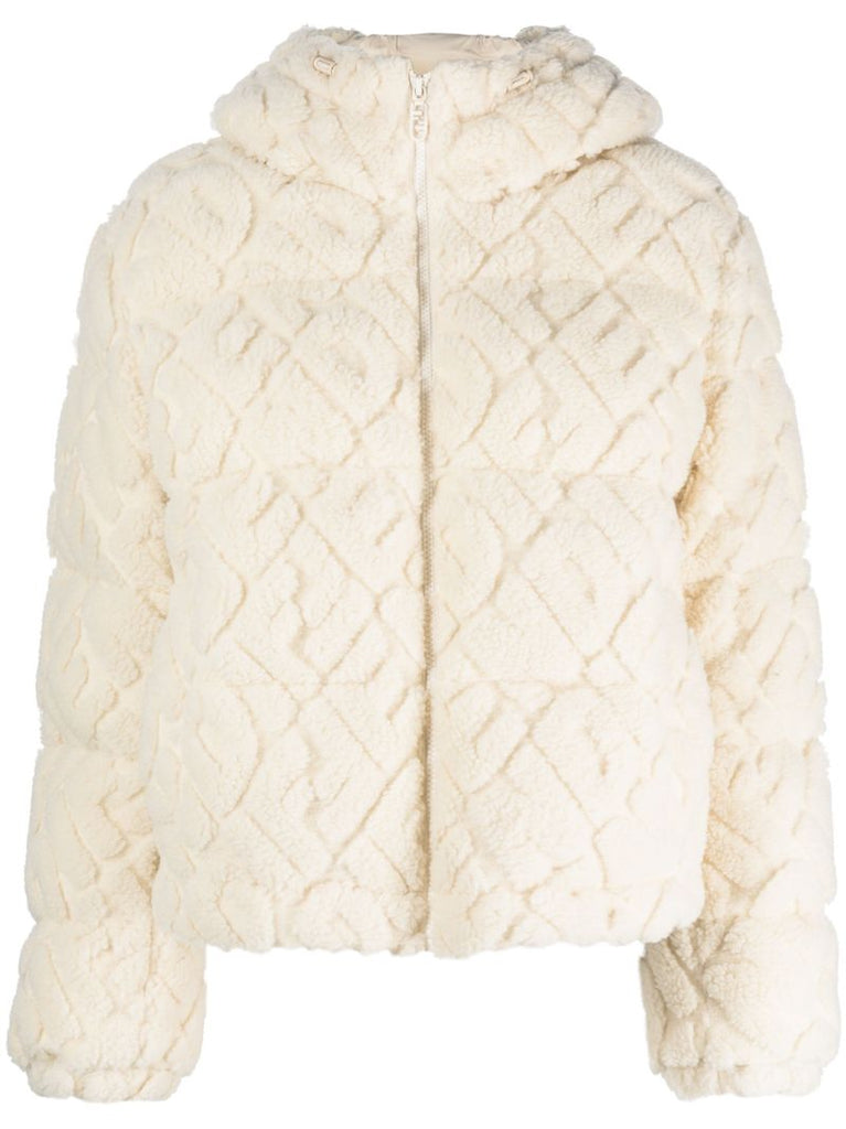 Neutral Ff-pattern Fleece Ski Jacket