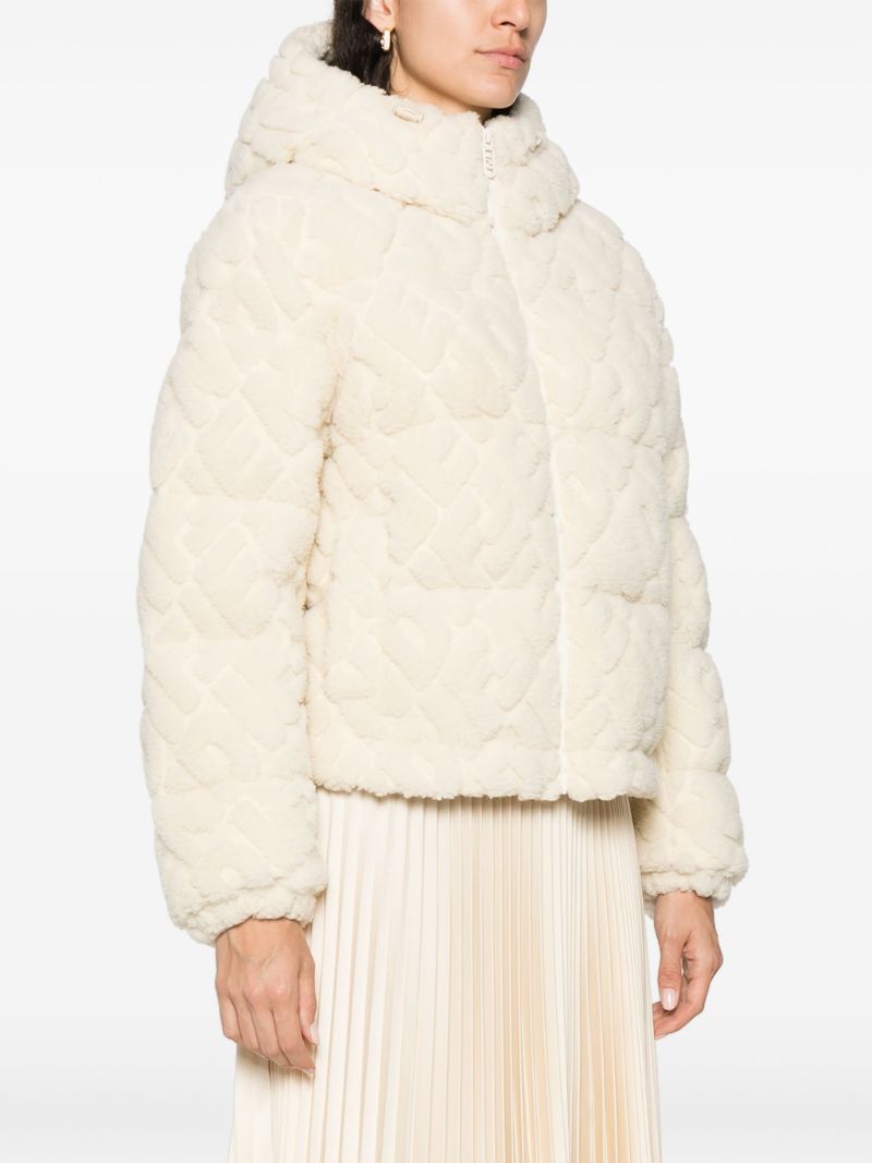 Neutral Ff-pattern Fleece Ski Jacket