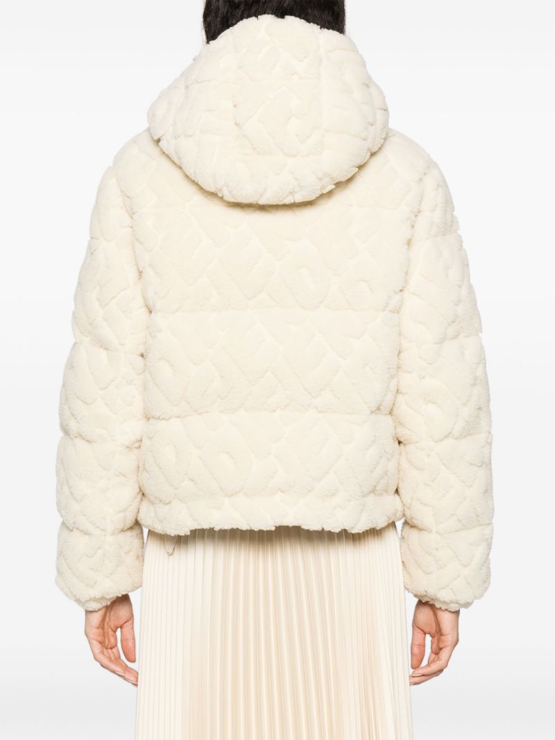 Neutral Ff-pattern Fleece Ski Jacket